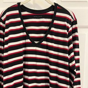 Long Sleeve Vee Rex Striped Tee Universal Standard